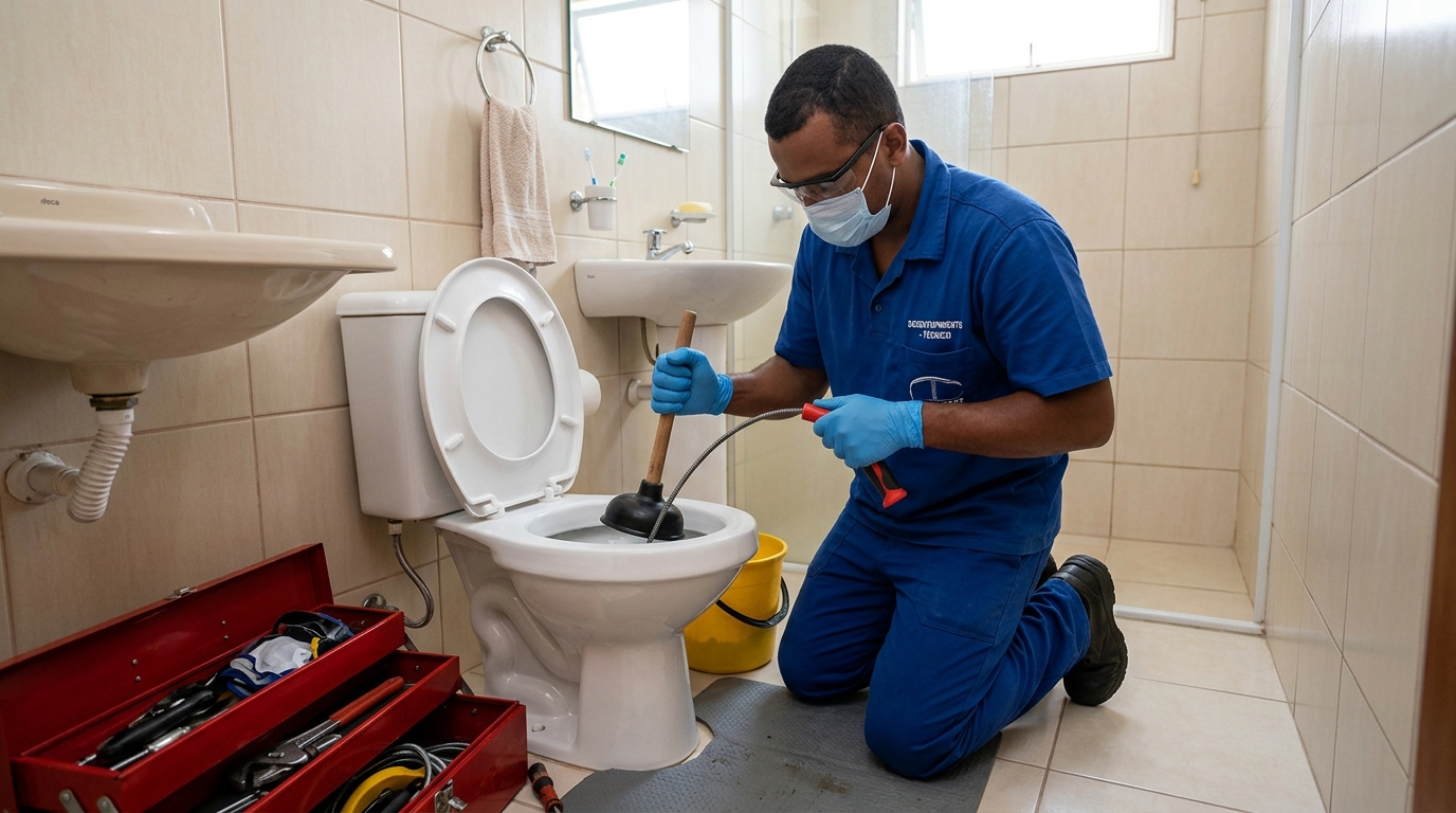 Desentupimento de vaso profissional em Manaus-AM
